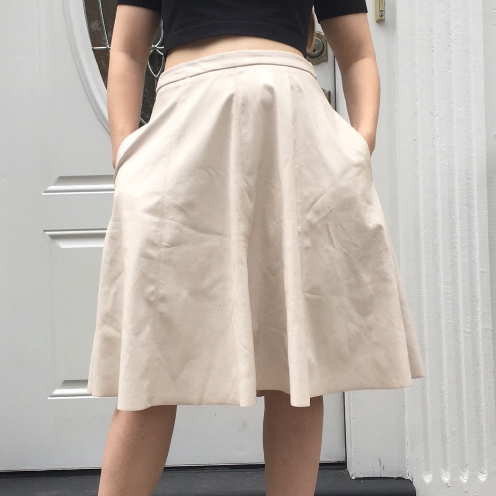 Willow & Clay faux leather cream circle skirt - Picture 4 of 9